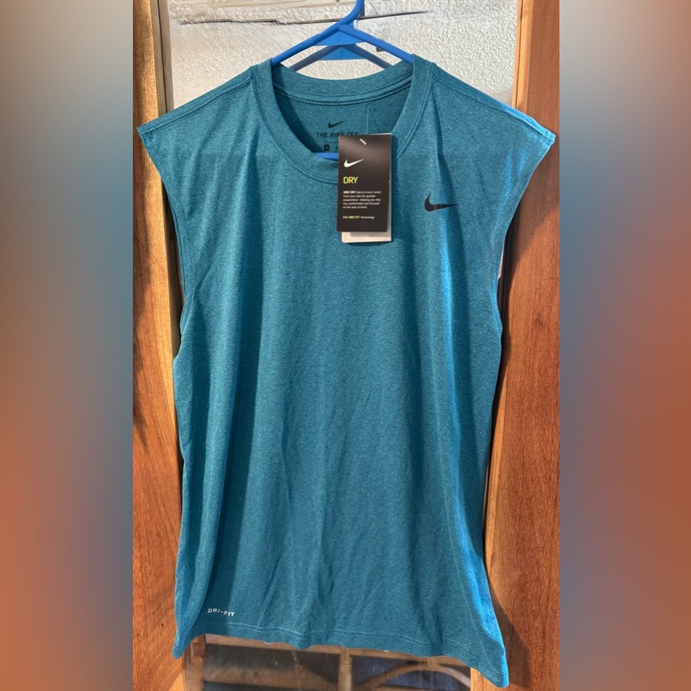 Nike Men’s Teal Blue Dri-FIT Sleeveless Tank Top
